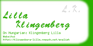lilla klingenberg business card